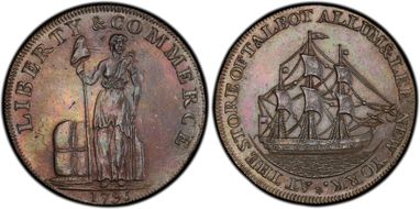 1795 Cent Talbot, Allum & Lee Lettered Edge MS61BN