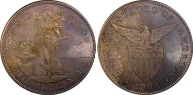 1904 Peso KM-168  Ag MS65