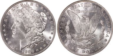 1886 $1 MS65+