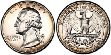 1952 25C "Superbird" FS-902 Hand-Engraved Tail Feathers PR64