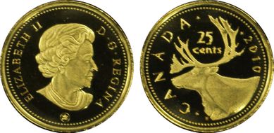 2010 25C Caribou Gold PR69DCAM