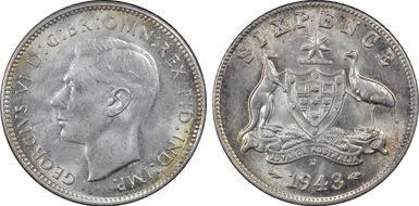 1943-D 6D KM-38  Ag MS63