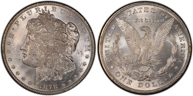 1878 8TF $1 VAM 1, Spear Point MS61