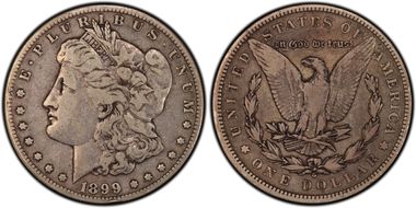 1899-O $1 VAM 5 Micro O Wing Lines F15