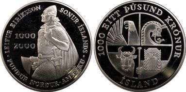 2000 1000 Kr Leif Ericson PR69DCAM