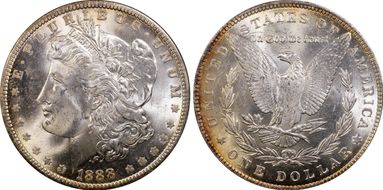 1888 $1 MS64