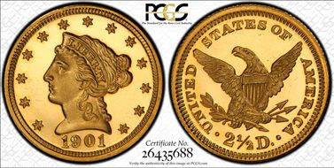 1901 $2.50 PR66+ DCAM