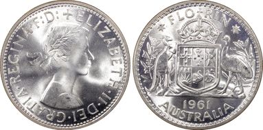 1961(m) Florin MS66