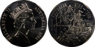 1988 50C Bicentennial MS67