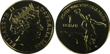 2005 $1 End of WWII - Dancing Man Al-Bronze MS68