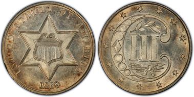 1869/'8' 3CS MS63