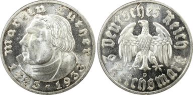 1933-D 2 Mk Luther J-352 MS63