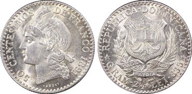 1891-A 50C KM-10 MS65