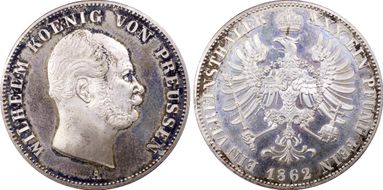 1862-A Thaler KM-489 Eagle MS66