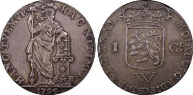 1794-W Gulden KM-3 Utrecht MS62