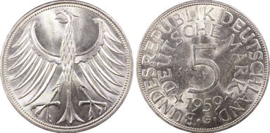 1959-G 5 Mk J-387 MS64