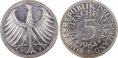 1964-D 5 Mk J-387 MS64