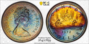 1972 S$1 Voyageur Ag SP67