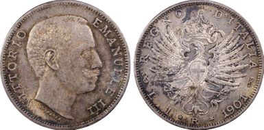 1901-R Lira KM-32  Ag MS63