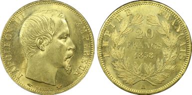 1858-A 20 Fr Gad-1061 F-531 MS66