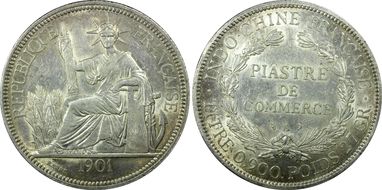 1901-A Piastre Lec-284 AU55