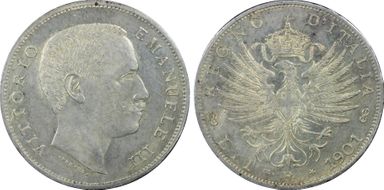 1901-R Lira KM-32  Ag MS64
