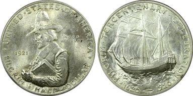 1921 50C Pilgrim MS64