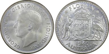 1940(m) Florin KM-40  Ag MS64