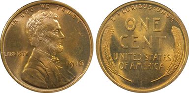 1916 1C MS66RD