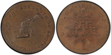 1790s Tkn 1/2P Kentucky, Engrailed Edge MS63BN