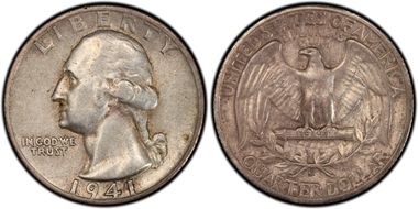 1941-S 25C Large S, FS-501 XF45