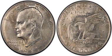 1971-D $1 "Friendly Eagle" FS-901 Type 1 Reverse AU55