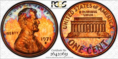 1971-S 1C PR66RB