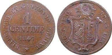 1847 1C MS63BN