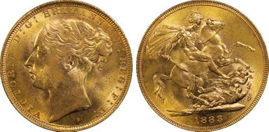 1883-S Sov S-3858E St. George MS63