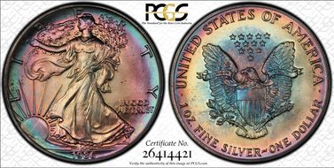 1986 $1 Silver Eagle MS67