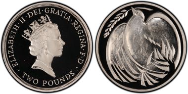 1995 £2 S-K5 End of World War II Ag PR68DCAM