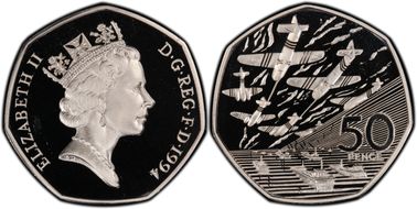 1994 50P S-H6 D-Day Ag Piefort PR68DCAM