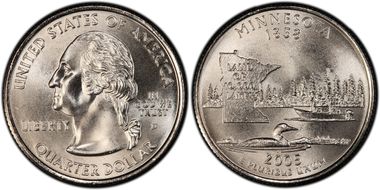 2005-D 25C Minnesota - Satin Finish Extra Tree DDR-003 SP67
