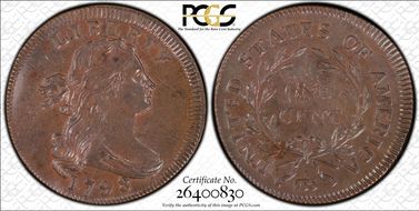 1798 1C Reverse of 1795 MS63BN