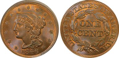 1846 1C Small Date MS66RB