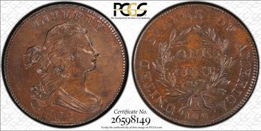 1802 1C MS63+ BN
