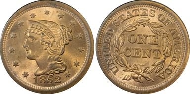 1852 1C MS65+ RD