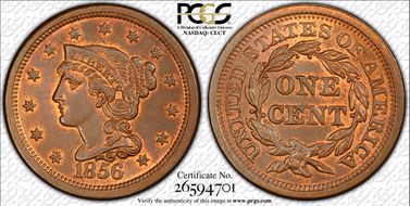 1856 1C N-3 MS66RB