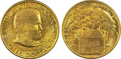1922 G$1 Grant, No Star MS67