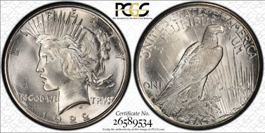 1922-S $1 MS65