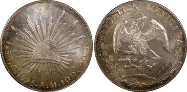 1895-Cn AM 8 R Cn57 MS66