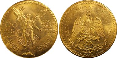 1930 50 Peso KM-481  Au MS66