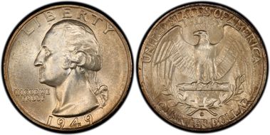 1949-D 25C MS65