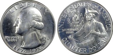1976-S 25C Silver MS67